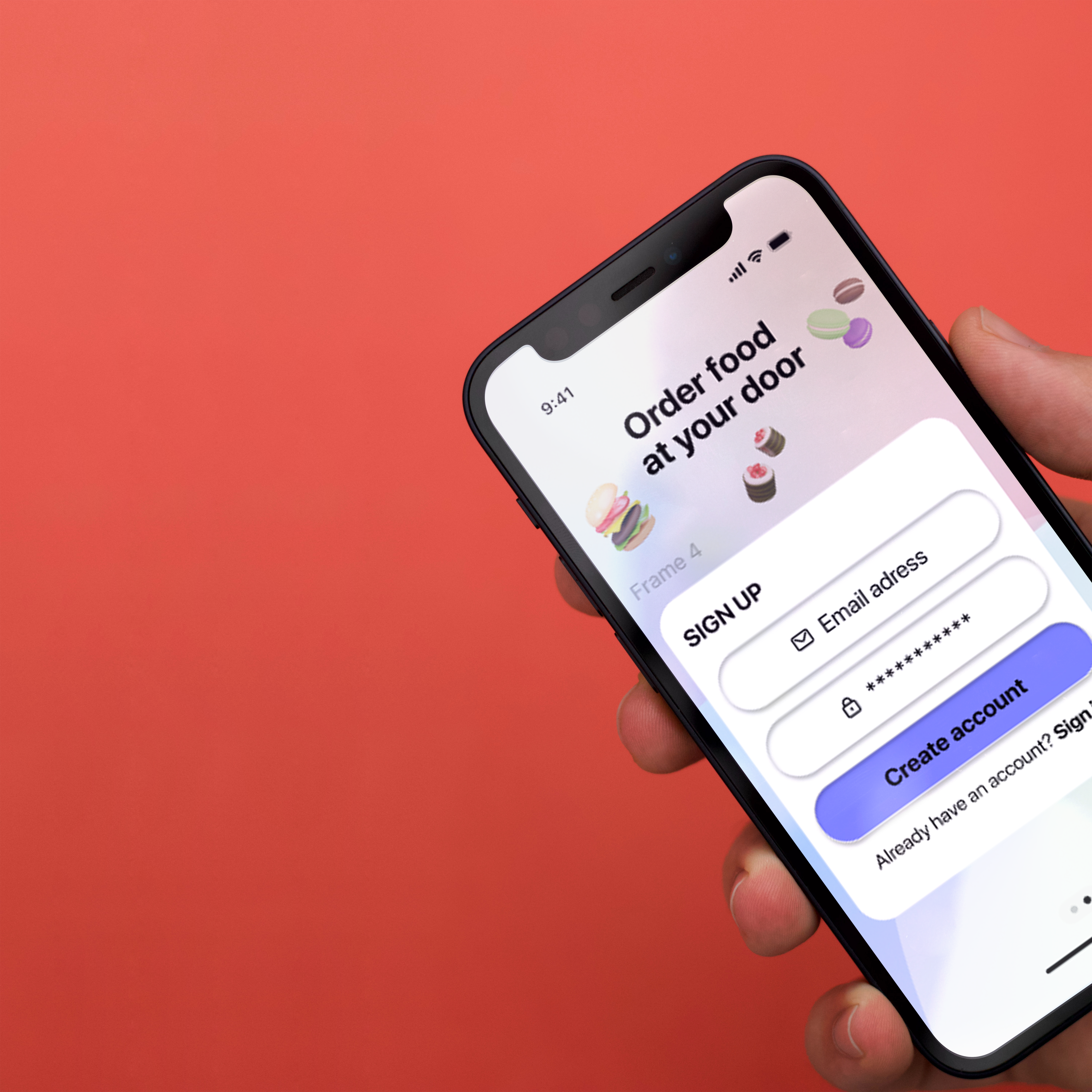 Food app mockup 2