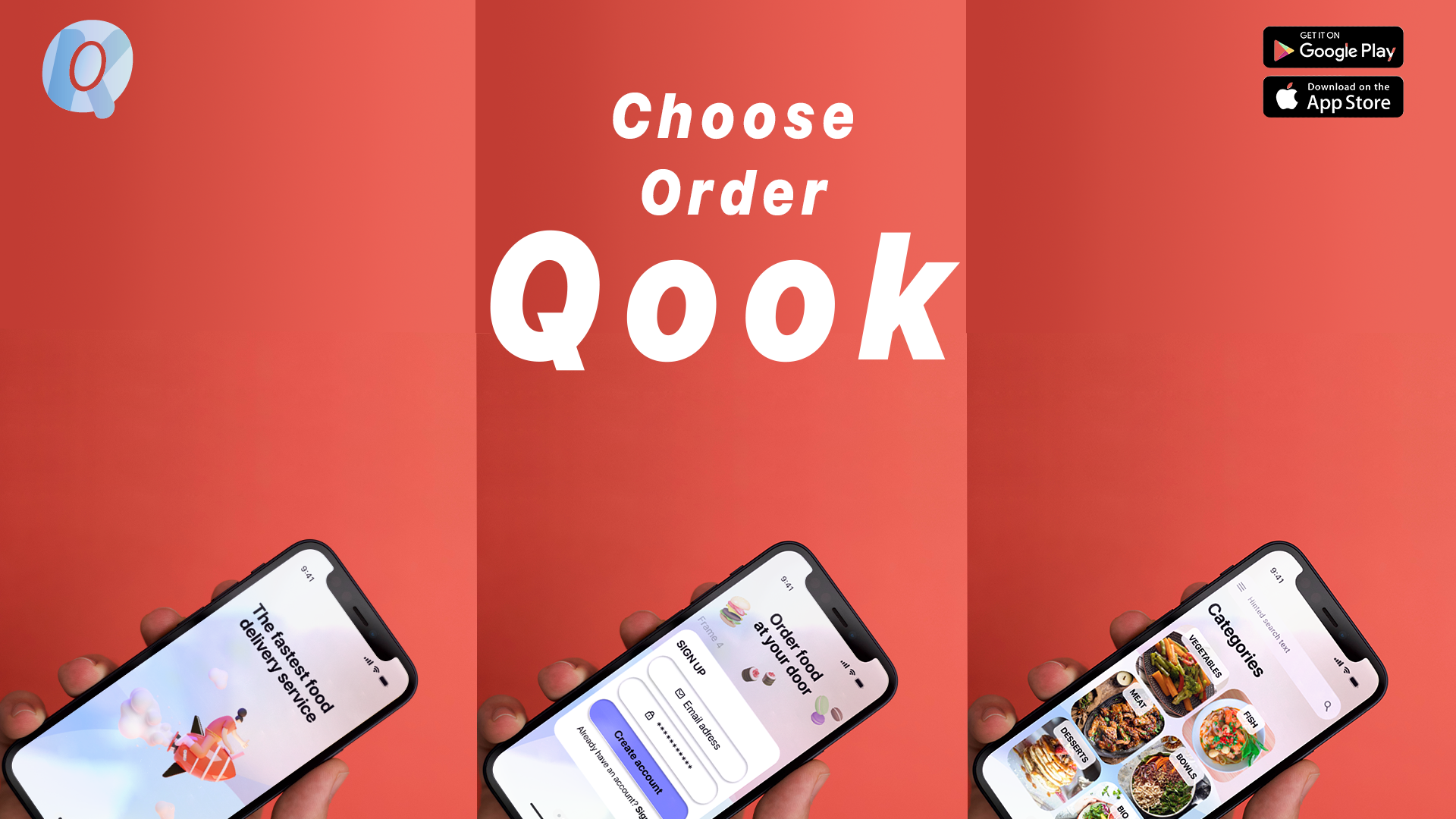 Food app main mockup