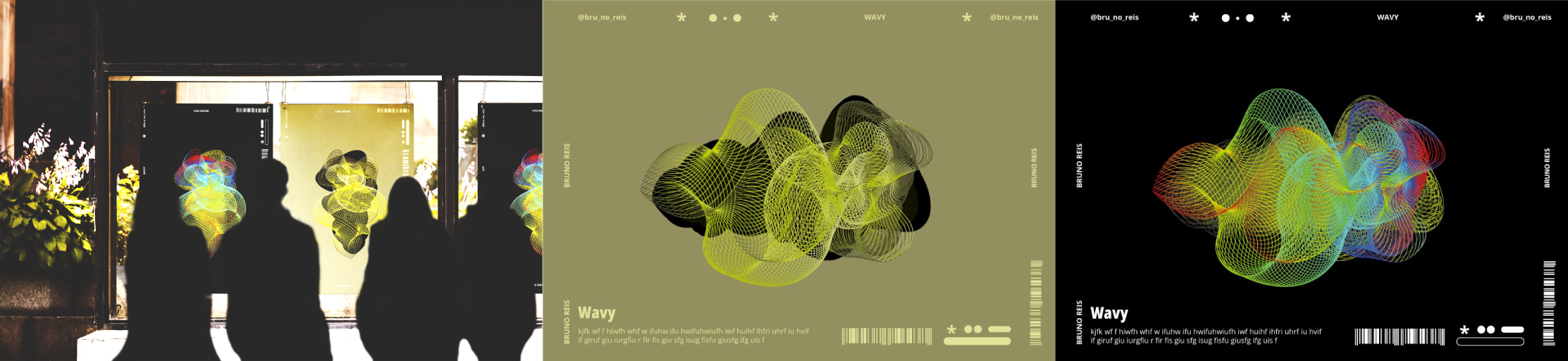 Motion graphics animation showing dynamic shapes and colors